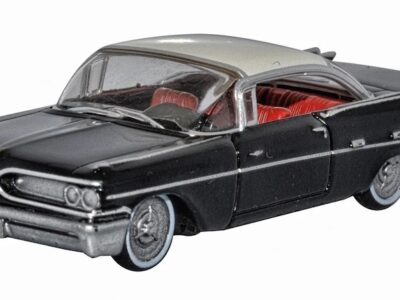 Oxford Diecast 87PB59004 Pontiac Bonneville Coupe 1959 - Regent Black & White 1/87 Scale