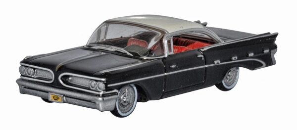Oxford Diecast 87PB59004 Pontiac Bonneville Coupe 1959 - Regent Black & White 1/87 Scale