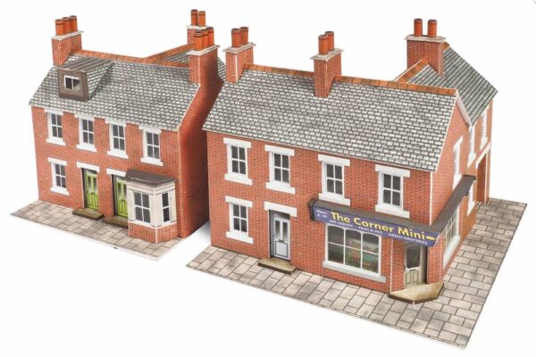 Metcalfe PN116 N Scale Corner Shop & Pub in Red Brick