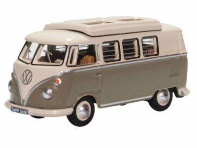 Oxford Diecast 76VWS006 VW T1 Camper - Mouse Grey / Pearl White