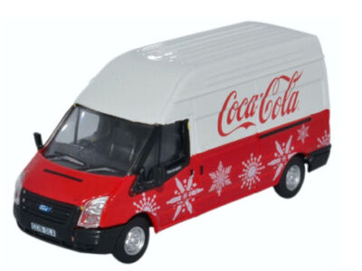 Oxford Diecast 76FT030CC Ford Transit MK5 LWB High Roof - Coca Cola Xmas