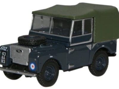 Oxford Diecast 76LAN180004 Land Rover Series i 80 Canvas - RAF Blue / Grey