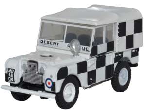 Oxford Diecast 76LAN180009 Land Rover Series I 80 - RAF Tripoli Desert Rescue Team