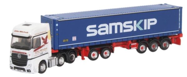 Oxford Diecast NMB004 Mercedes Actros D-TEC Combitrailer Trailer - John Mitchell N Scale