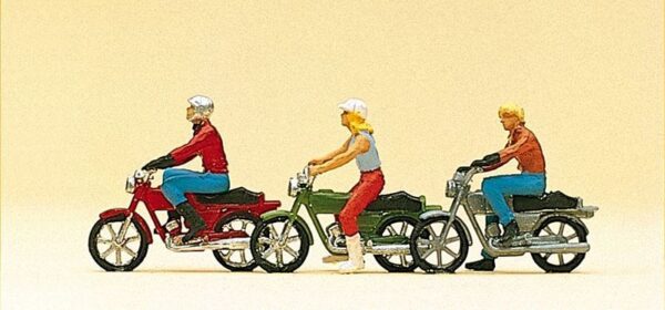 Preiser 10126 Young Motorcyclists HO Gauge Figures