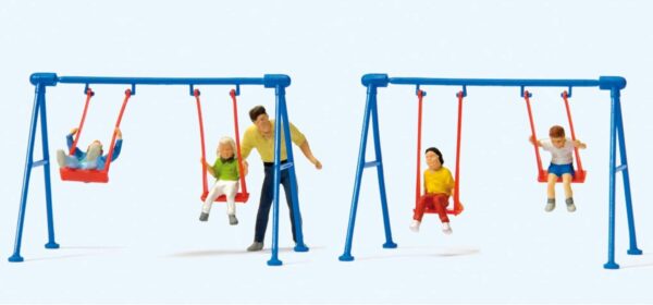 Preiser 10630 Children on Swings HO Gauge Figures