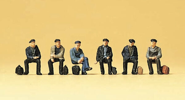 Preiser 79125 Seated Industrial Workers N Gauge Figure