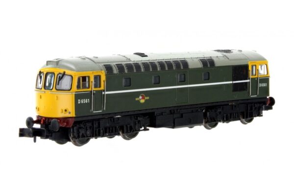 Dapol 2D-001-008 Class 33/0 Diesel Locomotive D6561 Green Full Yellow Front N Gauge