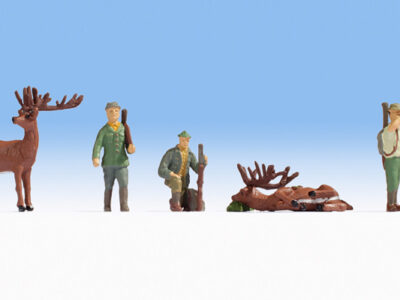 Noch 15731 Hunters (4) & Deer (3) Figure Set HO Scale