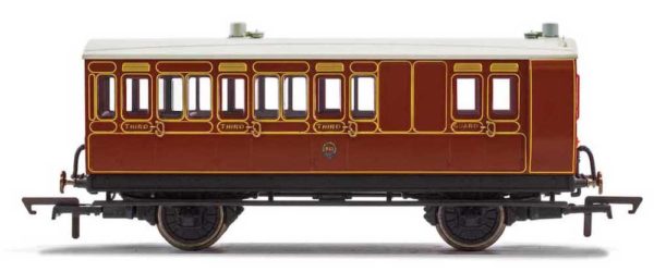 Hornby R40118 LB&SCR, 4 Wheel Coach, Brake 3rd Class, Fitted Maglights lighting, 941