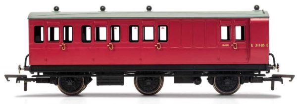 Hornby R40126 BR, 6 Wheel Coach, Brake 3rd Class, Fitted Maglights lighting, E31185