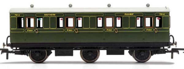 Hornby R40131 SR, 6 Wheel Coach, 1st Class, Fitted Maglights lighting, 7514