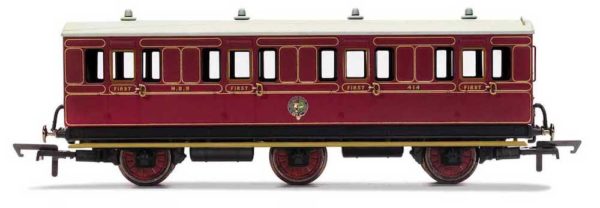 Hornby R40135 NBR, 6 Wheel Coach, 1st Class, Fitted Maglights lighting, 414