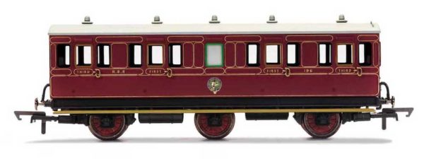 Hornby R40137 NBR, 6 Wheel Coach, Composite, Fitted Maglights lighting, 196