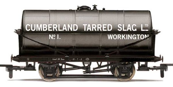 Hornby R60034 20T Tank Wagon, Cumberland Tarred Slag, No1 OO Scale