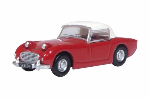 Oxford Diecast 76AHF001 Austin Healey Car - Frogeye Sprite Cheery Red