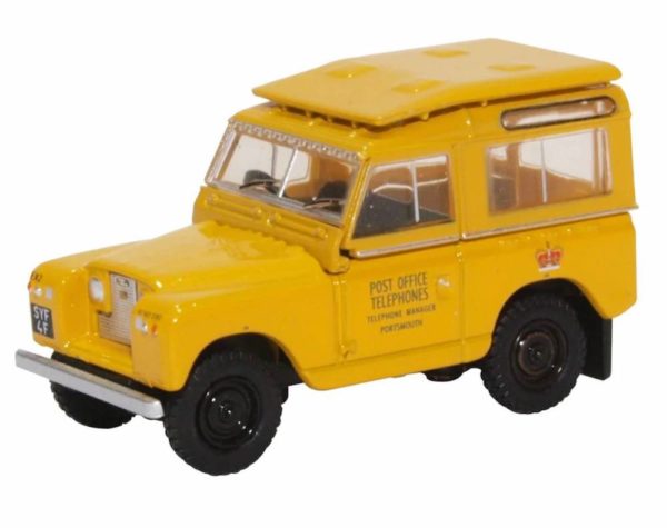 Oxford Diecast 76LR2S004 Land Rover Series II SWB - Post Office Telephones Yellow