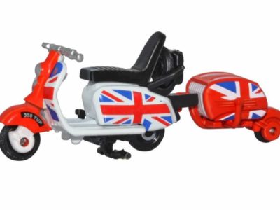 Oxford Diecast 76SC002 Scooter & Trailer - Union Jack