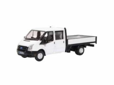 Oxford Diecast 76TPU005 Ford Transit Dropside - White
