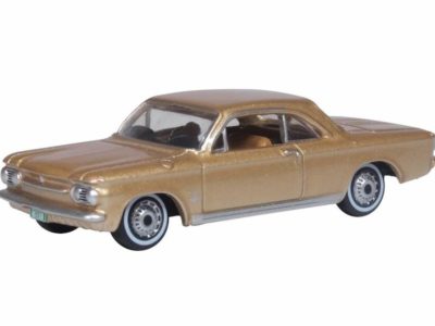 Oxford Diecast 87CH63003 Chevrolet Corvair Coupe Car 1963 - Saddle Tan
