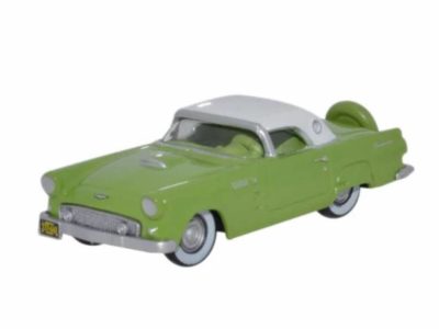 Oxford Diecast 87TH56003 Ford Thunderbird 1956 - Sage Green / Colonial White 1/87 Scale