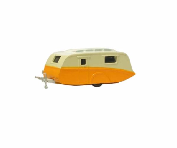 Oxford Diecast NCV001 Caravan - Orange & Cream