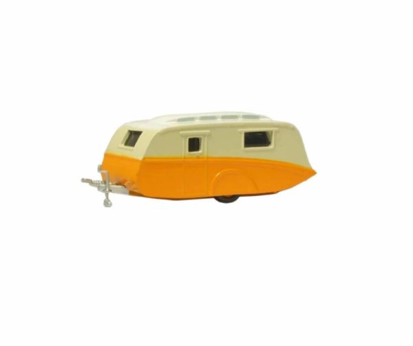 Oxford Diecast NCV001 Caravan - Orange & Cream N Scale