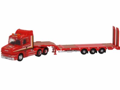 Oxford Diecast Oxford Diecast NTCAB006 Scania T Cab Semi Low Loader - Sandy Kydd