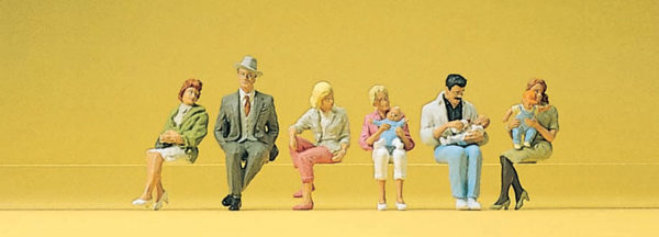 Preiser 10332 Seated Persons HO Gauge Figures