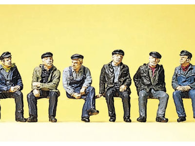 Preiser 10351 Seated Industrial Workers & Dockers HO Gauge Figures