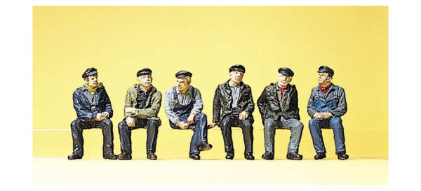 Preiser 10351 Seated Industrial Workers & Dockers HO Gauge Figures