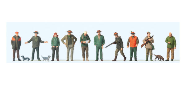Preiser 10803 Hunters & Hunting Helpers HO Gauge Figures