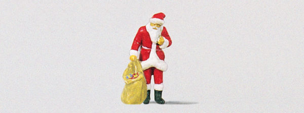 Preiser 29027 Santa Claus with sack of gifts HO Gauge Figures