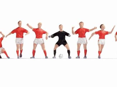 Noch 15979 Football Team - Red & White HO Scale Figures