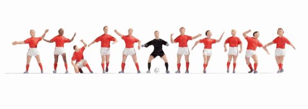 Noch 15979 Football Team - Red & White HO Scale Figures