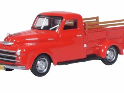 Oxford Diecast 87DP48001 Dodge B-18 Pick Up 1948 Truck - Red 1/87 Scale