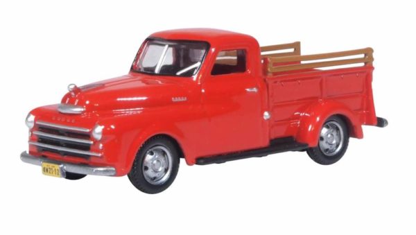 Oxford Diecast 87DP48001 Dodge B-18 Pick Up 1948 Truck - Red 1/87 Scale