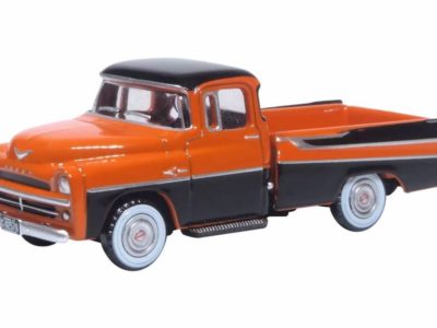 Oxford Diecast 87DP57004 Dodge D100 Pick Up 1957 - Omaha Orange / Jewel Black 1/87 Scale