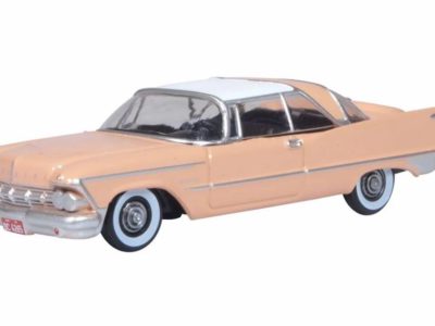 Oxford Diecast 87IC59001 Imperial Crown 2 Door Hardtop 1959 Car - Persian Pink