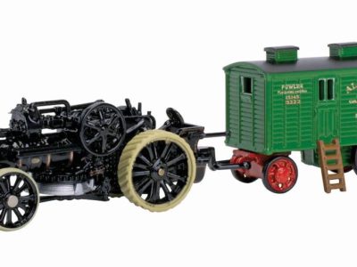 Oxford Diecast NFBB002 Fowler BB1 Ploughing Engine No 15222 Bristol Rover & Living Wagon - N Scale