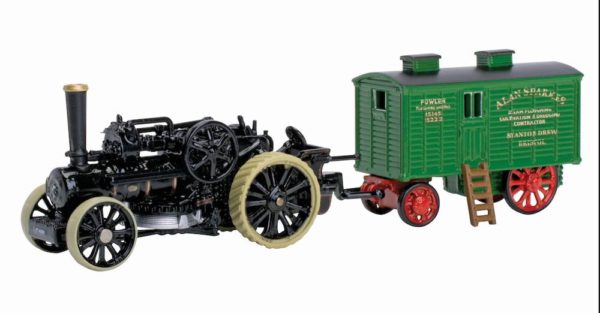 Oxford Diecast NFBB002 Fowler BB1 Ploughing Engine No 15222 Bristol Rover & Living Wagon - N Scale