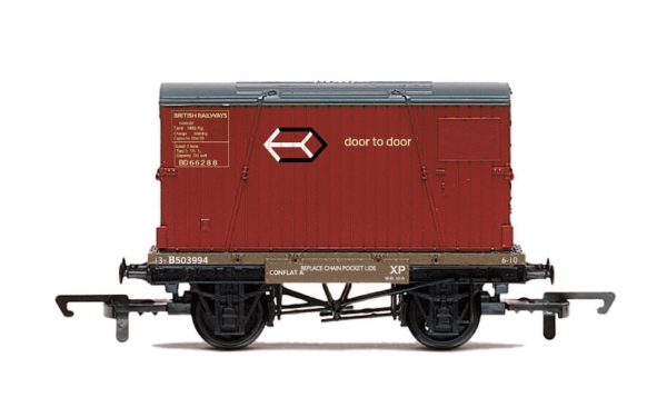 Hornby R60108 Conflat A Container Wagon, BR