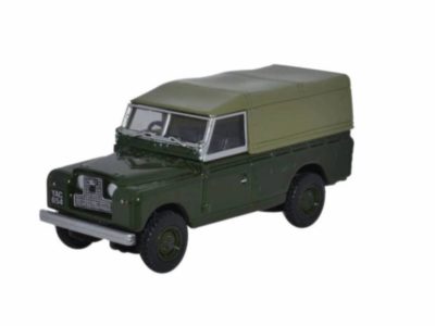 Oxford Diecast 76LAN2011 Land Rover Series II Canvas Back - Bronze Green