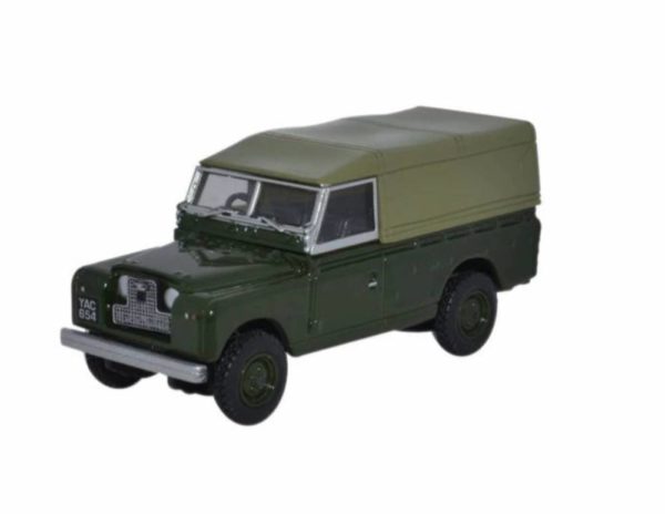 Oxford Diecast 76LAN2011 Land Rover Series II Canvas Back - Bronze Green