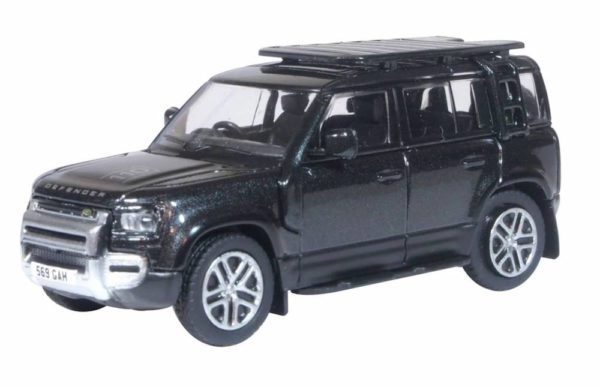 Oxford Diecast 76ND110002 Land Rover New Defender 110 Explorer - Santorini Black