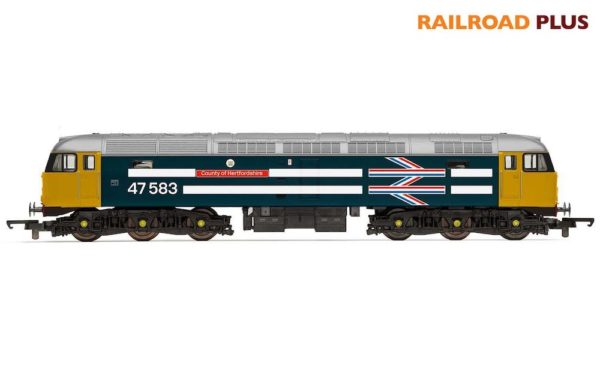 Hornby R30040TTS RailRoad Plus Class 47 Locomotive - ‘Country of Hertfordshire’