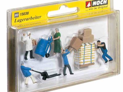 Noch 15038 Warehouseman W/Accessories Figure Set HO Scale