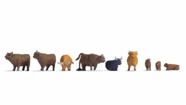 Noch 15728 Highland Cattle Figure Set HO Scale