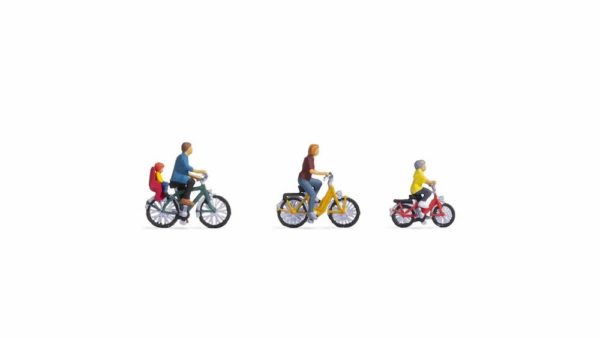 Noch 15909 Family on a Bike Ride Figure Set HO Scale