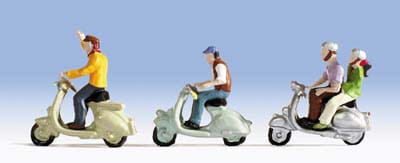 Noch 15910 Scooter Riders Figure Set HO Scale